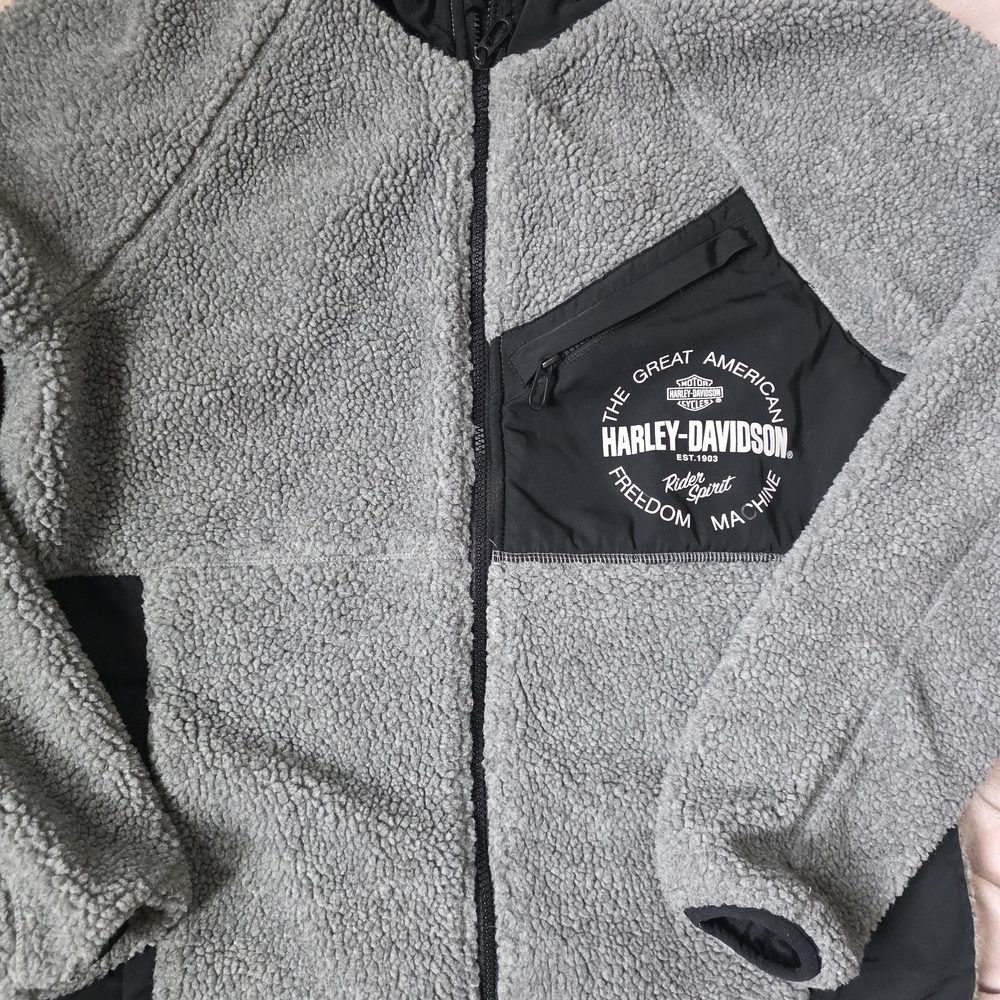 Harley-Davidson Black and Gray Sherpa Jacket